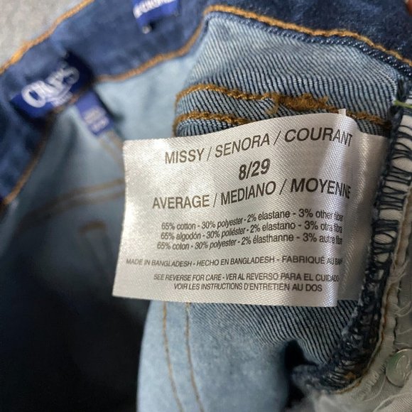 Chaps Mid Rise Crop Kick Jeans Women's Size 8/29 Denim Stretch Cotton Blend - Picture 10 of 10